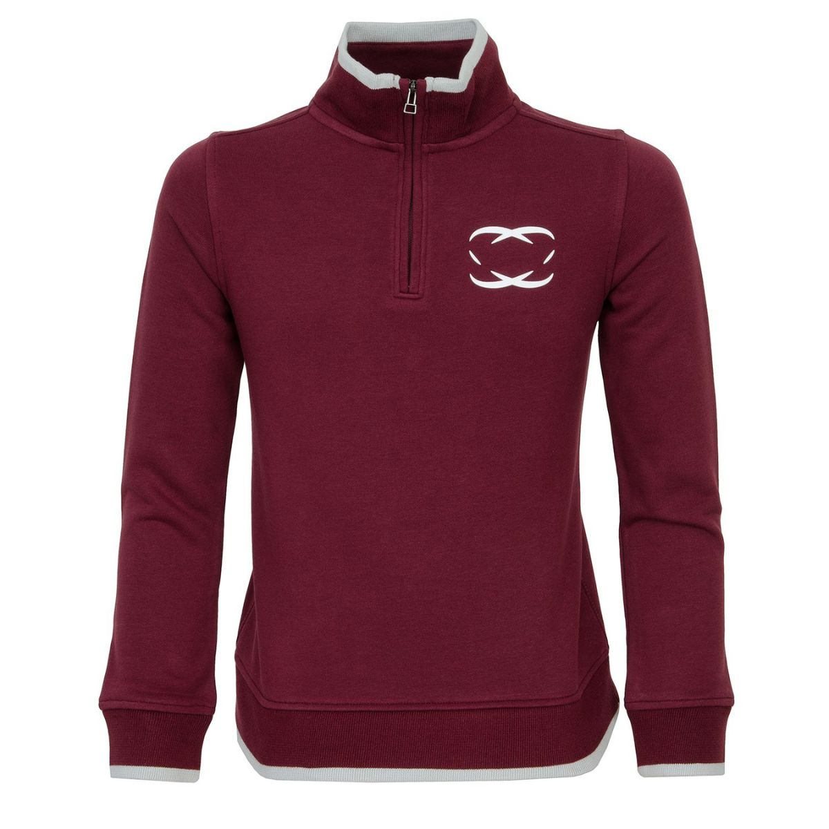 Kids Golf Pullover - Dark Cherry