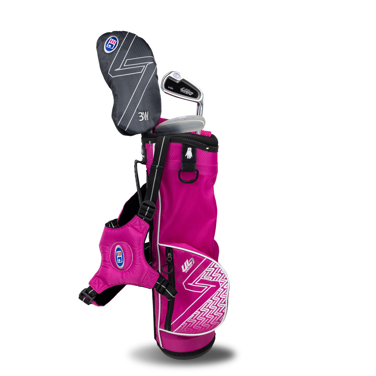 US Kids Golf Clubs - UL7 39" 3 Club Carry Bag Set