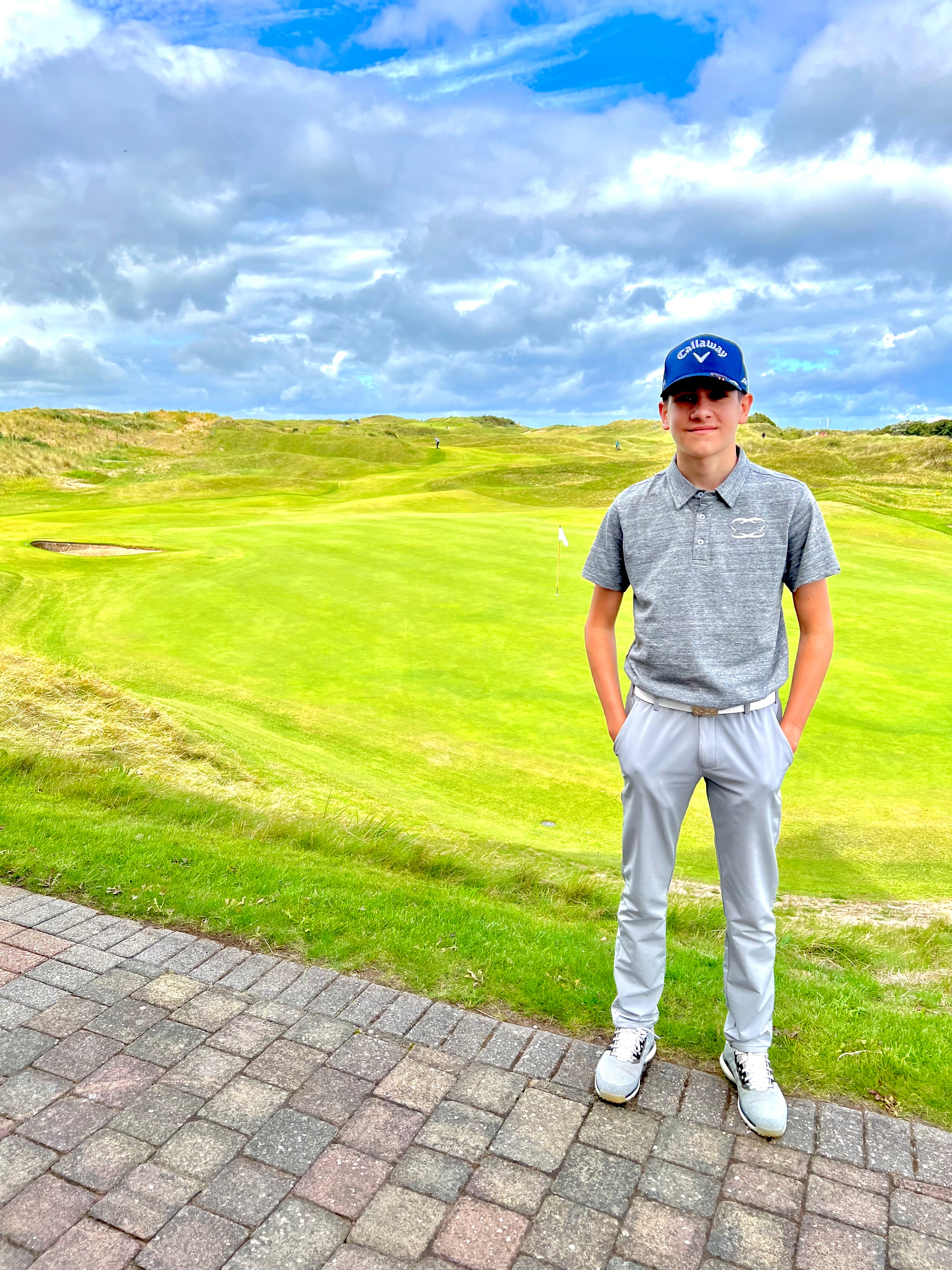 Junior Golf Trousers - Grange Grey