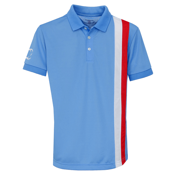 Golf Polo Shirt - Blue Boys , Gianni Striped
